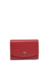 Porte-monnaie Cuir Le tanneur Rouge romy TROM3150