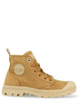 Bottines Pampa Hi Zip Wl En Cuir Palladium Beige women 95982252