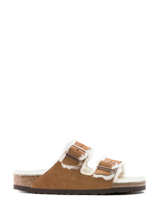 Slippers Arizona Uit Leder Birkenstock Bruin women 1001135