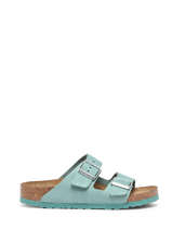 Slippers Arizona Uit Leder Birkenstock Groen women 1023389