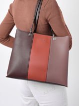 Sac Port paule Pyramide David jones Marron pyramide 3-vue-porte