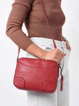 Cross Body Tas Romy Leder Le tanneur Rood romy TROM1110-vue-porte