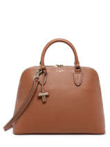 Handtas Gisle Leder Le tanneur Bruin gisele TGIS1010