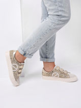 Sneakers Arcade Straps Side En Cuir No name Beige women GEPL04A3-vue-porte
