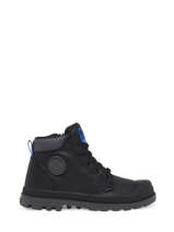 Bottines Pampa Hi Cuff Palladium Noir kids 58361008