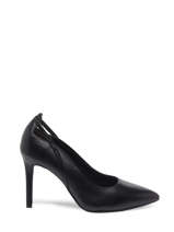 Escarpins Talon Aiguille En Cuir En Cuir Tamaris Noir accessoires 29