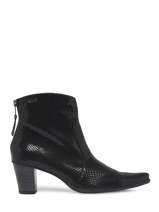 Bottines  Talon Daisy En Cuir Dorking Noir accessoires D6034