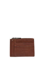 Porte Cartes Porte Monnaie Leder Basilic pepper Beige traveler BTRA94