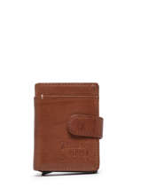 Porte Cartes Cuir Basilic pepper Marron traveler BTRA96