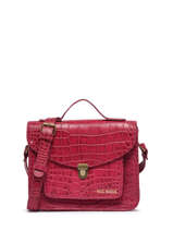 Sac Bandoulire Mademoiselle George Alligator Cuir Paul marius Rouge allure GEORGALL