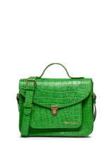 Sac Bandoulire Mademoiselle George Alligator Cuir Paul marius Vert allure GEORGALL