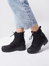 Bottines Pallabase Tact S Tx Palladium Noir women 97184010-vue-porte