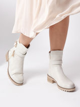 Bottines Mustang Blanc women 1435601-vue-porte