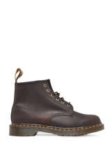 Enkellaarsjes 101 Dark Brown Crazy Horse Uit Leder Dr martens Bruin unisex THEO