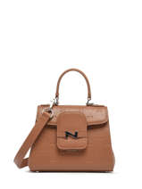 Sac Bandoulire Ines Cuir Nathan baume Marron ines 4NB