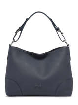 Sac Port paule Tango Bis Cuir Nathan baume Bleu nathan 52