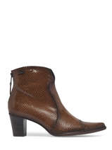 Bottines  Talon Daisy En Cuir Dorking Marron women D6034