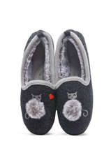 Chaussons Isotoner Gris women 97352