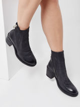 Boots En Cuir En Cuir As98 Noir women A24208-vue-porte