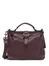 Handtas Cow Leder Basilic pepper Violet cow BCOW05