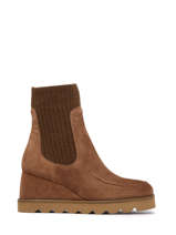 Boots Leysa En Cuir Unisa Marron women LEYSA