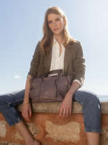 Sac Porte Main Tradition Cuir Etrier Violet tradition EHER24