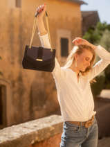 Cross Body Tas Jana Velvet Etrier Zwart jana velvet EJVE002M