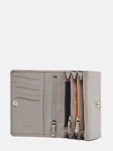 Portefeuille Caviar Cuir Crinkles Gris caviar 14049-vue-porte