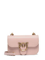 Sac Bandoulire Classic Love Baby Bell Cuir Pinko Rose love bag icon 1P22U0