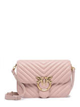 Sac Bandoulire Lady Love Chevron Cuir Pinko Rose love bag quilt 1P22UU