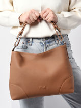 Sac Port paule Tango Bis Cuir Nathan baume Marron nathan 52-vue-porte