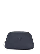 Trousse Zippe Cuir Nathan baume Bleu nathan 4