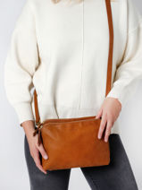 Sac Bandoulire Nael Cuir Nat et nin Marron vintage NAEL-vue-porte