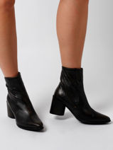 Boots En Cuir En Cuir As98 Vert women A98201-vue-porte