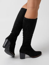 Bottes  Talon Thais En Cuir Dorking Noir accessoires D7890-vue-porte