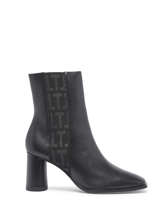 Enkellaarsjes Met Hak Uit Leder Tamaris Zwart women 29