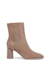 Enkellaarsjes Met Hak Uit Leder Tamaris Beige women 29