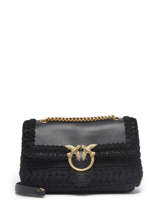 Sac Port paule Love Bag Puff Cuir Pinko Noir love bag puff 1P22SQ