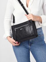 Sac Bandoulire Cavo Cavo Les tropeziennes Noir cavo TZ02-vue-porte