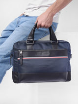 Porte Documents (main) A4 + Pc 15" Tommy hilfiger Bleu 1985 AM09261-vue-porte