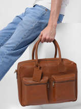 Documententas Vintage Worker Leder Burkely Bruin vintage 1740T