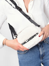 Sac Bandoulire Karl Lagerfeld X Cara Delevingne Karl lagerfeld Beige klxcd 226W3016-vue-porte