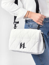 Sac Bandoulire K/studio Nylon Karl lagerfeld Blanc k studio 226W3093-vue-porte