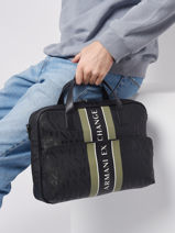 Documententas Armani exchange Zwart ivan CC831-vue-porte