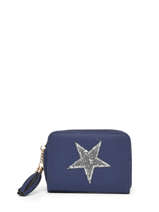 Porte-monnaie Porte-cartes Miniprix Bleu star 78SM2264