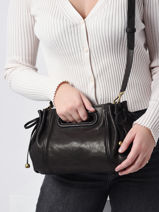 Cross Body Tas Nomade Leder Gerard darel Zwart nomade B402-vue-porte