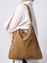 Sac Lady Folk Gerard darel Violet folk G407-vue-porte