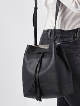 Schoudertas D Light Leder Gerard darel Zwart d light A440-vue-porte