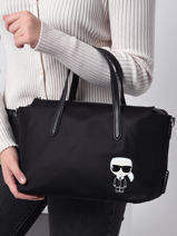 Handtas K Ikonic Karl lagerfeld Zwart k ikonic 225W3002-vue-porte