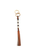 Porte-clefs Ella Email Cuir Lancel Marron charms A08968